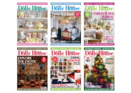 Selection of front covers of The Dolls' House magazine. I chose the image and cover lines to suit the main theme of each issue.